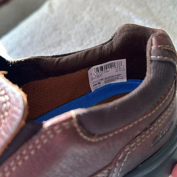 Clarks Collection Men's 9.5 Bradley Free Slip On Comfort Loafers Brown Leather - Picture 6 of 14